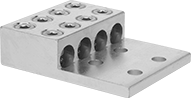 Image of Product. Front orientation. Terminals, Ferrules, and Lugs. Set Screw Lugs, For 4 Wires.