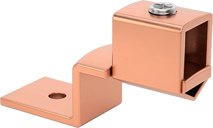 Image of Product. Back orientation. Copper Set Screw Lug, Offset, for 4/0-500 MCM Wire Gauge.