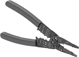 Image of Product. Front orientation. Wire Stripper/Crimpers. Electrical Wire Stripper/Crimpers, With Plier Nose, Bolt Cutter, and Wire Cutter.