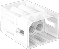Image of Product. Front orientation. Molex Connectors. Build-Your-Own Molex Compact Connectors, Pin Housings.