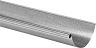 Image of Product. Front orientation. Gutters. Gutters, Galvanized Steel.