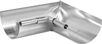 Image of Product. Front orientation. Gutters. Corners, Galvanized Steel, Inside Corner.