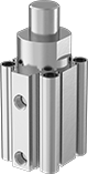 Image of Product. Front orientation. Stopper Cylinders. Air-Actuated Stopper Cylinders, Sensor Ready, 32 mm Bore.
