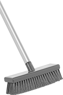 Image of Product. Front orientation. Scrub Brushes. Metal- and X-Ray-Detectable Scrub Brushes with Extended-Reach Handle.