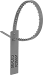 Image of Product. Front orientation. Tamper-Evident Seals. Metal- and X-Ray-Detectable Pull-Tight Loop Tamper-Evident Seals, 9 3/4" Open Length.