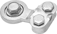 Image of Product. Front orientation. Battery Terminals. Screw-On Multi-Wire-Size Battery Terminal Clamps, Side-Post.