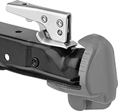 Image of ProductInUse. Front orientation. Hitch-Ball Coupler Locks. Style B.
