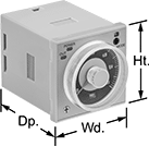 Image of Product. Front orientation. Contains Annotated. Timer Relays. Solid State Versa-Mount Multifunction Timer Relays, 2 Circuits Controlled.
