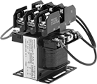 Image of Product. Front orientation. Transformers. High-Inrush Panel-Mount Transformers, Single Phase—Screw-Terminal Input and Output Connection with Fuse Block.