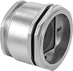 Image of Product. For 1 Cords. Front orientation. For 1 Total Cord. Round Wet-Location Multi-Diameter Cable Entry Panels.