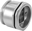 Image of Product. For 9 Cords. Front orientation. For 9 Total Cords. Round Wet-Location Multi-Diameter Cable Entry Panels.