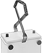 Image of ProductInUse. Front orientation. Battery Carriers. Handheld Battery Carriers, Style B.