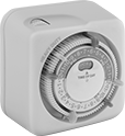 Image of Product. Front orientation. Timer Switches. Time and Day Activated Switches, 24-Hr. Timing Cycle.