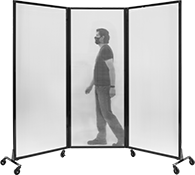 Image of ProductInUse. Folding. Front orientation. Partition Panels. Rolling Partition Panels, Folding Panel, 6 Casters.
