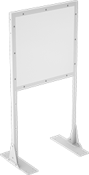 Image of Product. Front orientation. Partition Panels. High-Visibility Partition Panels, Style B.