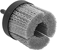 Image of Product. Front orientation. Cup and End Brushes. Disc Sanding Brushes with Shank for Flat Surfaces.