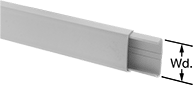 Image of Product. Front orientation. Contains Annotated. Raceway and Fittings. Low-Profile Raceway and Fittings, Raceway.