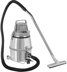 Image of Product. Front orientation. Vacuum Cleaners. Extra-Fine-Filtration Clean Room Vacuum Cleaners for Dry Pickup, Aluminum Tank.