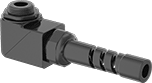 Image of Product. Front orientation. Cord Grips. Continuous-Flex Liquid-Tight Plastic Cord Grips, 90° Elbow.