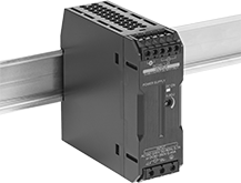 Image of ProductInUse. Front orientation. Power Supplies. Heavy Duty DIN-Rail-Mount Power Supplies, Single Phase, Screw-Clamp Terminal Input and Output Connection.