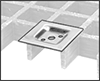 Image of ProductInUse. Front orientation. Contains Border. Bar Grating Clips. Fiberglass Bar Grating Clips, Standard, Style A.