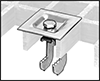 Image of ProductInUse. Front orientation. Contains Border. Bar Grating Clips. Fiberglass Bar Grating Clips, C-Clip, Style C.