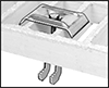 Image of ProductInUse. Front orientation. Contains Border. Bar Grating Clips. Fiberglass Bar Grating Clips, C-Clip, Style E.