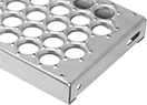 Image of Product. Front orientation. Stair Treads. Metal Plank Grating Stair Treads, Surface Projections.