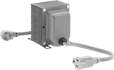 Image of Product. Front orientation. Transformers. Enclosed Isolating Transformers, Single Phase—Plug Input and Socket Output Connection.