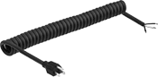 Image of Product. Front orientation. Power Cords. Coiled Power Cords.