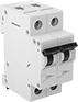 Image of Product. Front orientation. Circuit Breakers. DIN-Rail Mount Equipment Circuit Breakers, 2 Poles—Toggle-Switch Style.