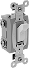 Image of Product. Front orientation. Light Switches. Toggle Light Switches, Screw-Terminal Wire Connection.