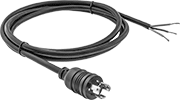 Image of Product. Front orientation. Power Cords. Turn-Lock Power Cords.