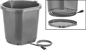 Image of Product. Back orientation. Contains Inset. Pails. Heated Plastic Pails, Style B.