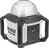 Image of Product. Front orientation. Portable Work Lights. Cordless Freestanding Portable Floodlights for DeWalt Rechargeable Batteries, Style B.