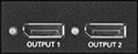 Image of Specification. Side2 orientation. ZoomedIn view. Contains Border. 2 Outputs. Video Splitters.
