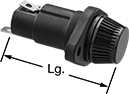 Image of Product. Front orientation. Contains Annotated. Fuse Holders. UL Class Midget Panel-Mount Fuse Holders, Straight Quick-Disconnect Tab.