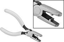 Image of Product. Front orientation. Contains Inset. Electrical Connector Pliers. For Splices.