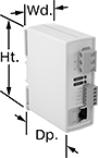 Image of Product. Front orientation. Contains Annotated. Relays. Network-Enabled Relays, 1 Circuit Controlled.