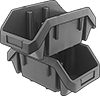 Nestable and Stackable Plastic Bins