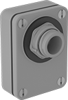 Image of Product. Front orientation. Breather Vents. Corrosion Resistant Washdown Threaded Breather Vents, Metric, Polyester Plastic.