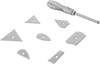 Steel Blade Contoured-Surface Scraper Sets