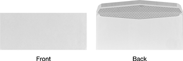 Image of Product. Front orientation. Contains Annotated, MultipleImages. Envelopes. Business Envelopes, Security Tint, Gummed Seal.