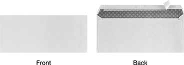 Image of Product. Front orientation. Contains Annotated, MultipleImages. Envelopes. Business Envelopes, Security Tint, Strip Seal.