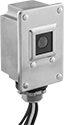 Image of Product. Aluminum Housing. Front orientation. Light Switch Sensors. Light-Sensing Light Controls, Conduit-Hub Mount, On at Sunset/Off at Sunrise, Aluminum Housing.