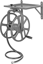 Image of Product. Front orientation. Hose Reels. Wall-Mount Reels for Garden Hose, Style E.