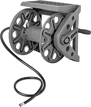 Image of Product. Front orientation. Hose Reels. Wall-Mount Reels for Garden Hose, Style F.