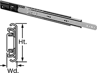 Image of Product. Front orientation. Contains Annotated, MultipleImages. Drawer Slides. Soft-Closing Over-Extension Drawer Slides.