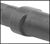 Image of Specification. Front orientation. ZoomedIn view. Contains Border. Oval Collar. 0.680" Round-Shank Chisel Bits for Chipping Hammers.
