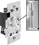Image of Product. Front orientation. Contains Inset. Light Dimmers. Light Dimmers, Toggle Switch Actuator with Mini Slide Dimmer.